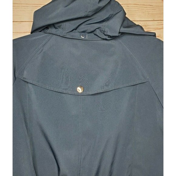 Nautica Blue Navy Removable Hood Rain Sailing Boat Graphic Lining Large Jacket - Picture 8 of 11